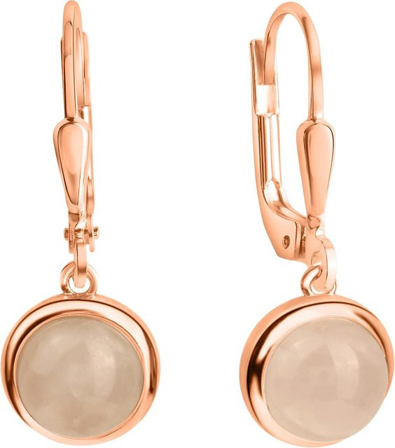 Zeeme Gemstones Ohrringe 925 Silber, Roségold, Rosenquarz, Damen - Bild 1