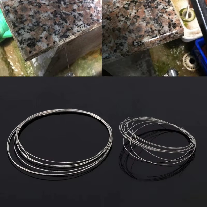 Vibratite Schleifdraht-Sägeblätter in Silber für DIY-Schneidearbeiten an Holz, Glas, Keramik und Schmuck, Länge: 1 m, Durchmesser: 0,26 mm bis 0,37 mm - Bild 2