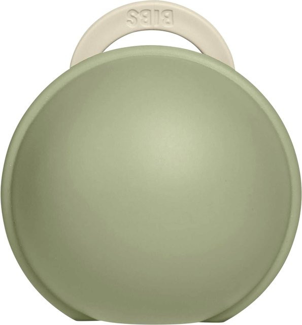 BIBS Set aus Schnuller und Schnullerbox Mini für 0-6 Monate in Weiß und Grün - Bild 1