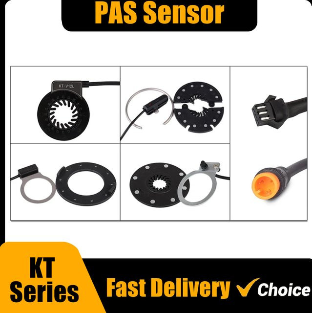 ChamRider KT PAS Pedal Assist Sensor V12L D12L BZ-4(8) BZ-10C mit Julet wasserdichtem Stecker, Dual Hall Sensoren und 12 Signalen, Schwarz - Bild 1