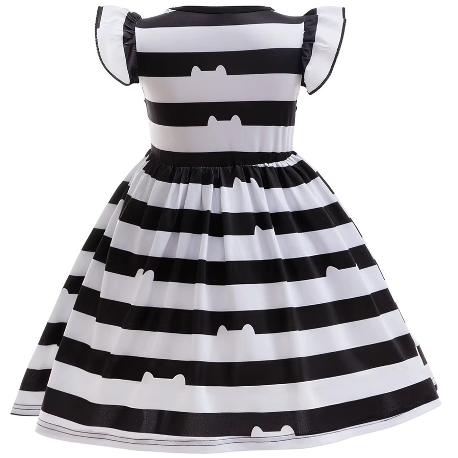 keaiyouhuo Halloween-Kostüm Mädchen, niedliche Katze, schwarz-weiß, Plüsch / Textil - Bild 3