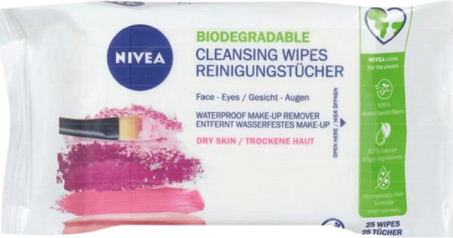 Nivea Reinigungstücher Gesicht & Augen, für trockene Haut, 25 Stück - Bild 1