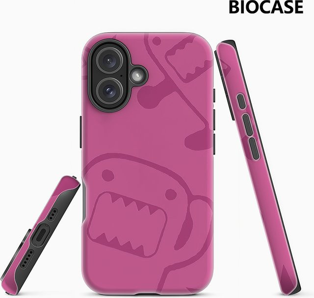 Potdemiel Handyhülle mit rosa Domo Monsters Design für iPhone 17 16 15 14 13 12 Pro Max Plus mit doppelschichtiger Rückseite - Bild 1