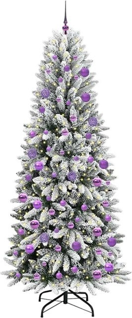 vidaXL Künstlicher Weihnachtsbaum in Grün mit 300 warmweißen LEDs, H x B x T: 210 x 78 x 78 cm - Bild 1