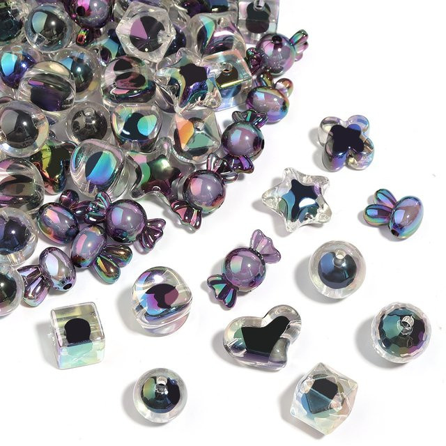 louleur Charms, Acryl, schwarz plattiert, Multi-Form, Unisex - Bild 1
