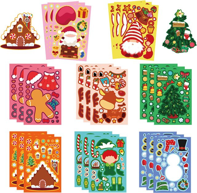 Charile Weihnachtsmann Puzzle-Aufkleber, Bunt / Mehrfarbig - Bild 1