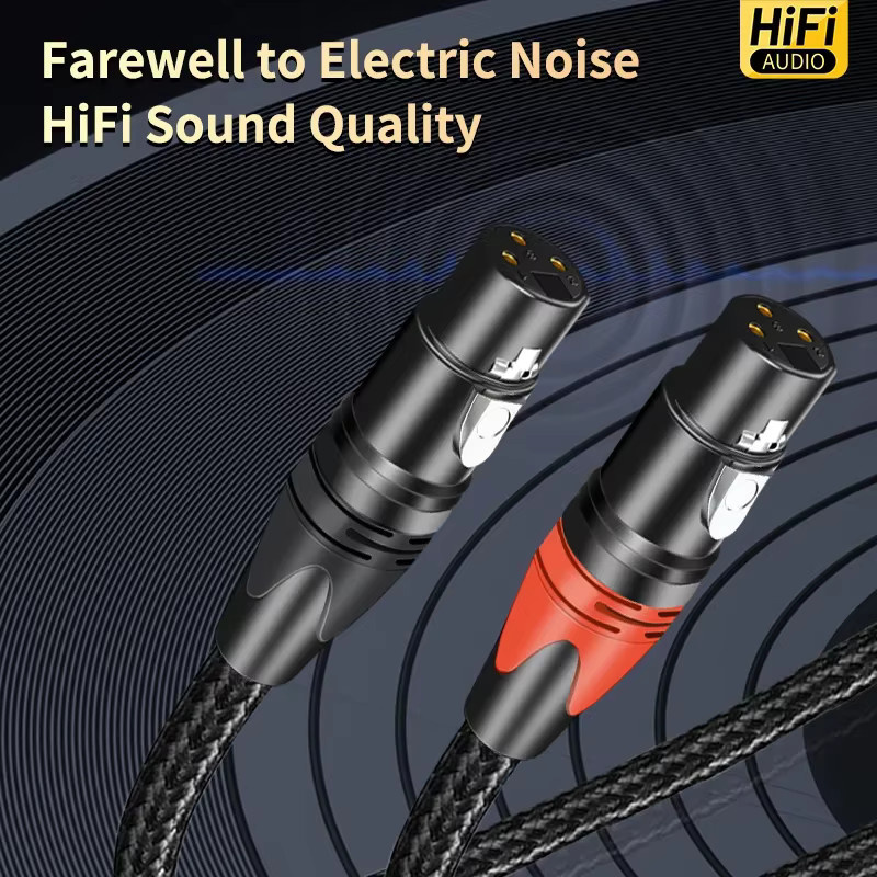 YYTCG Hifi Audio Kabel mit 4,4mm auf Dual 2xlr Symmetrischer Stecker und Buchse, versilbertes OFC Kabel in Schwarz/Silber - Bild 3