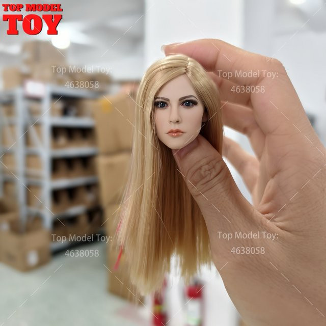 MAK Rock Und Roll Sänger Avril Kopf Geschnitzt Modell, 1/6 Action Figur, Puppen Spielzeug - Bild 1