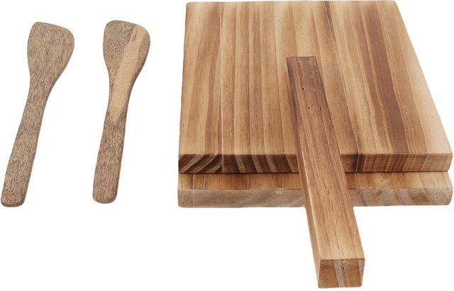 CosyHome Tortillapresse aus Holz mit rutschfestem Holzgriff in Braun - Bild 1