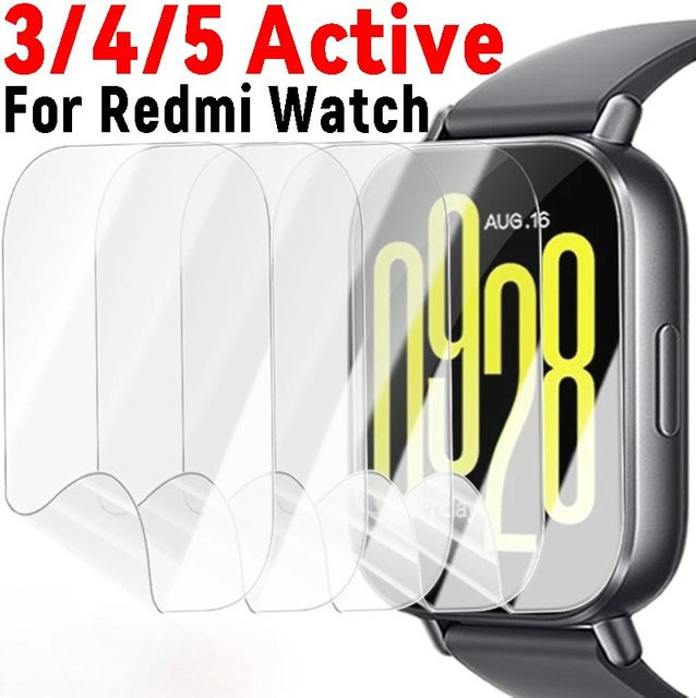 Xiaomi Redmi Watch 3 4 5 Active Displayschutzfolie aus Hydrogel, transparent, Anti-Kratzer Soft Film - Bild 1