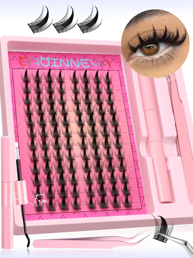GROINNEYA Wimpern-Cluster-Set, DIY-Wimpernverlängerung - Bild 2