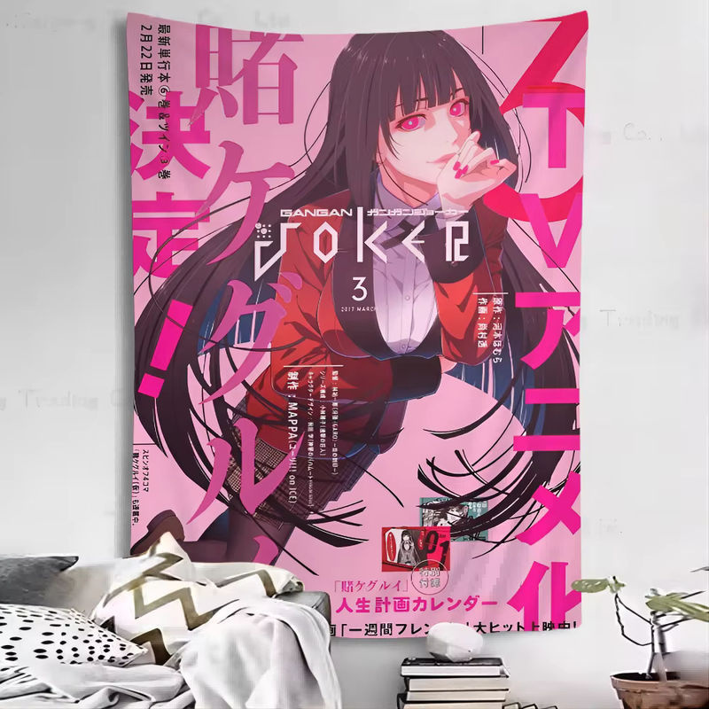 Kakegurui Jabami Yumeko Wandteppich Kunst Wandbehang für dein Zimmer und Home Decor - Bild 2