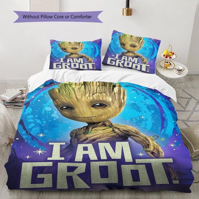 Dear YuZong Bettwäsche Set Groot Muster in Blau mit 1 Bettbezug und 2 Kissenbezügen, B/H: 140 x 200 cm - Bild 1