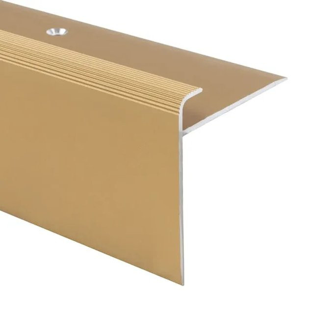 KARAT Stufenkantenprofil Safety Form F aus Aluminium in Gold, B/H/L: 5,0 x 5,3 x 1340 mm - Bild 1