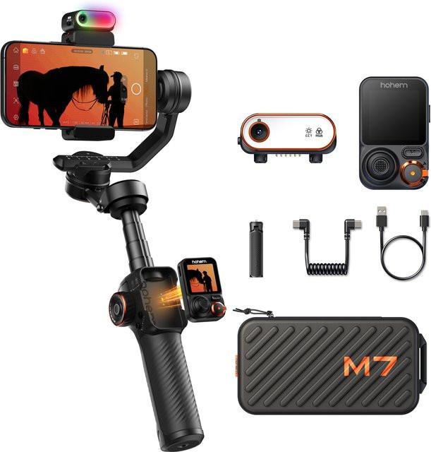Selady M7 Stabilizer 3-Achsen Smartphone Gimbal mit AI Face Tracking in Schwarz - Bild 1
