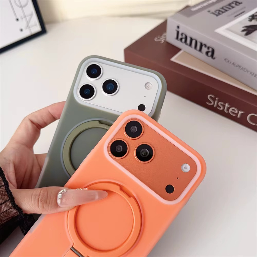 Xeber Silikon-Gelee-Matthalter Magnetische Hülle für iPhone 17, 16, 15, 14, 13 Pro Max mit Magsafe Kamera-Steuerknopf-Abdeckung in Pink - Bild 1