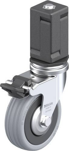 Blickle LRA-VPA 75G-FI-FA-EV07 Lenkrolle mit Feststeller in Grau und Schwarz, Rad-Durchmesser: 75 mm, Tragfähigkeit: 60 kg - Bild 1