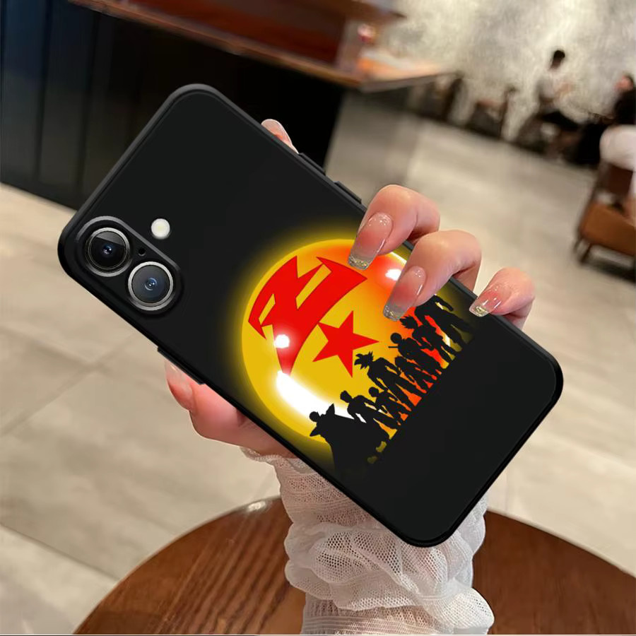 Handyhülle Dragon Ball Design in Schwarz für iPhone Modelle Schwarz Weiche Handyhülle - Bild 3