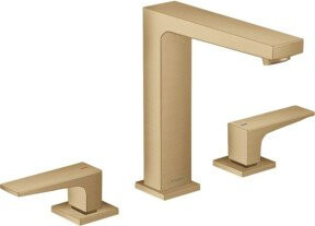 Hansgrohe Metropol 160 3-Loch-Waschtischarmatur in Brushed Bronze mit Pop-up-Abfluss - Bild 1