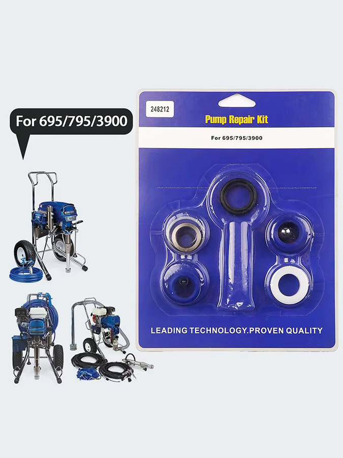 Graco Pumpen-Reparatursatz 248212 passend für Ultra Max II 695 795, GMax II 3900 und LineLazer 3900 Airless Farbspritzgeräte - Bild 4