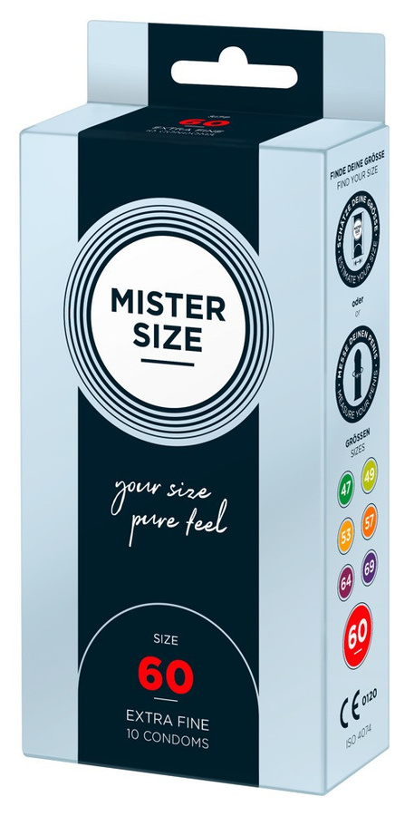 Mister Size Kondome, transparent, hauchdünn, feucht, 60 mm, Unisex - Bild 2