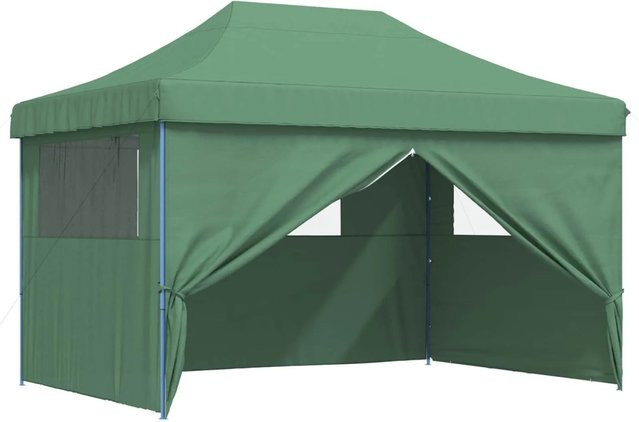 vidaXL Party-Zelt Grün aus Oxford-Stoff und Stahl, B/T/H: 279 x 410 x 315 cm - Bild 1