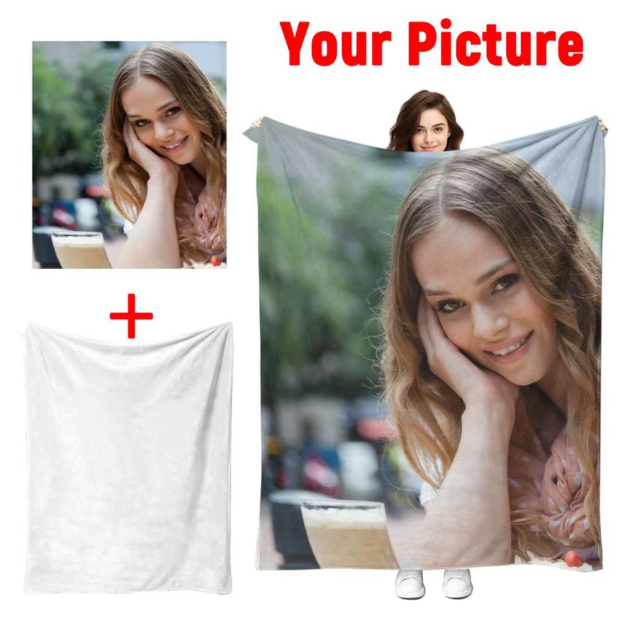SRH Halloween Personalisierte DIY-Fotodecke aus Flanell, Mehrfarbig, Weich und Warm für Sofa, Bett oder Outdoor - Bild 2