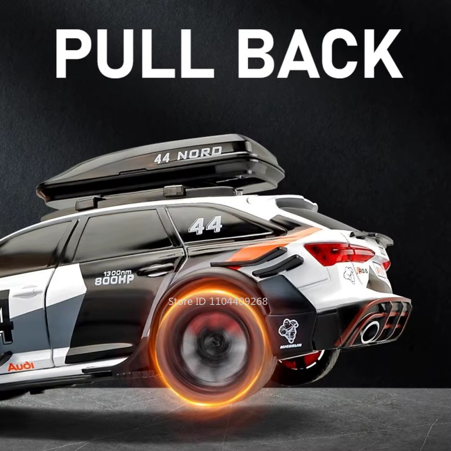 RMZ city RS6 R8 V10 Plus Sportwagen Modell, 1:24, Metall, mit Sound und Licht - Bild 4