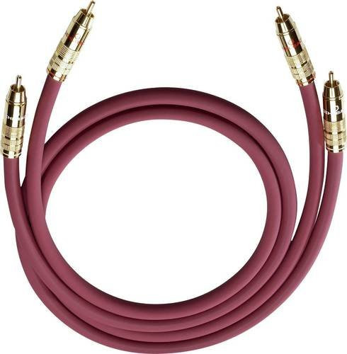 Oehlbach Cinch Audio Anschlusskabel 2x Cinch-Stecker auf 2x Cinch-Stecker Anthrazit vergoldet 0,70 m - Bild 1