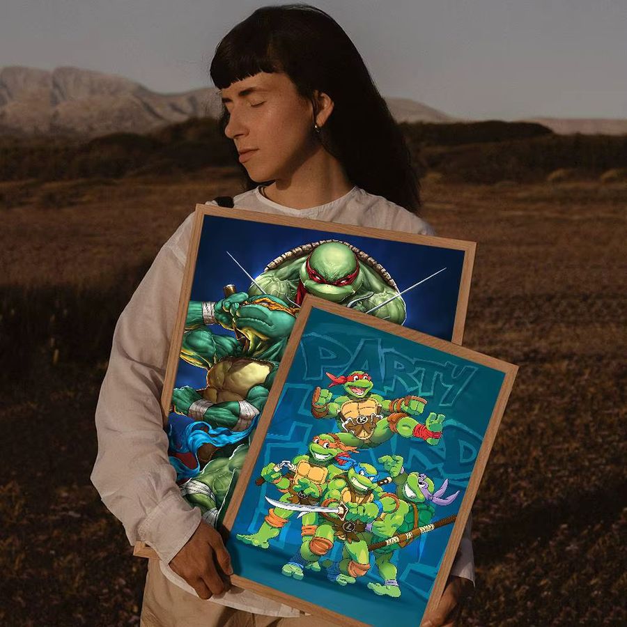 Beast Kingdom Anime-Poster Ninja T-Schildkröten im Vintage-Stil als Wandkunst für dein Zuhause - Bild 4