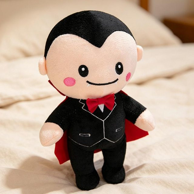 Yiran toy Halloween Plüschpuppe Vampir Schädel Mumie, Plüschtier, 25cm, schwarz - Bild 1