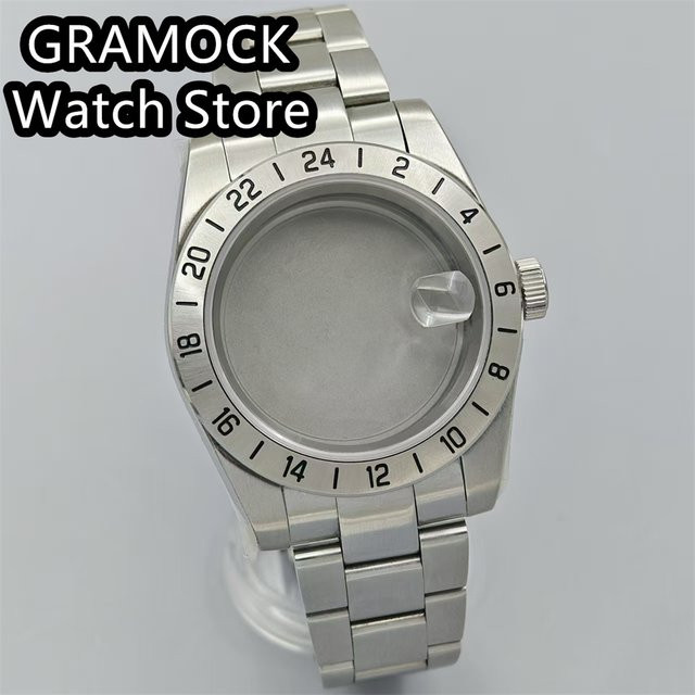 GRAMOCK Uhrengehäuse Edelstahl, 39 mm, Silber, Unisex - Bild 1