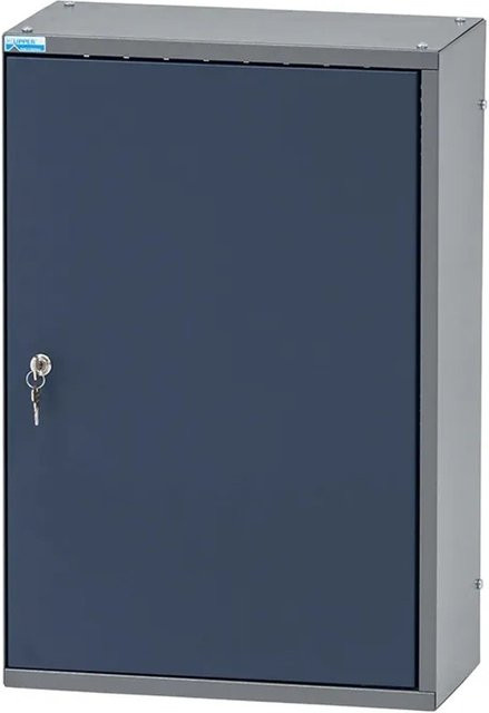 Küpper Hängeschrank Eintürig aus Stahlblech mit 2 Fachböden, Dunkelblau, B: 60 cm, T: 40 cm, H: 20 cm - Bild 1