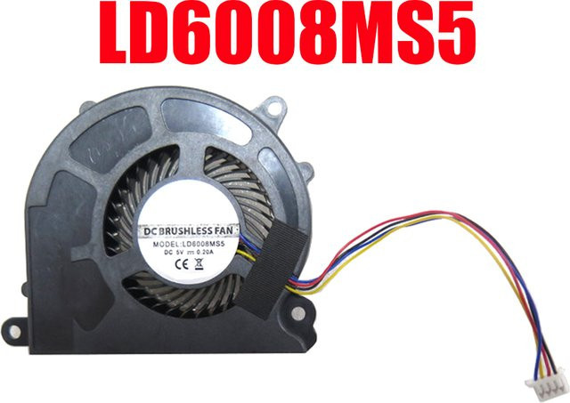RTDPART Lüfter LD6008MS5 DC5V 0,20A 4PIN Schwarz - Bild 1