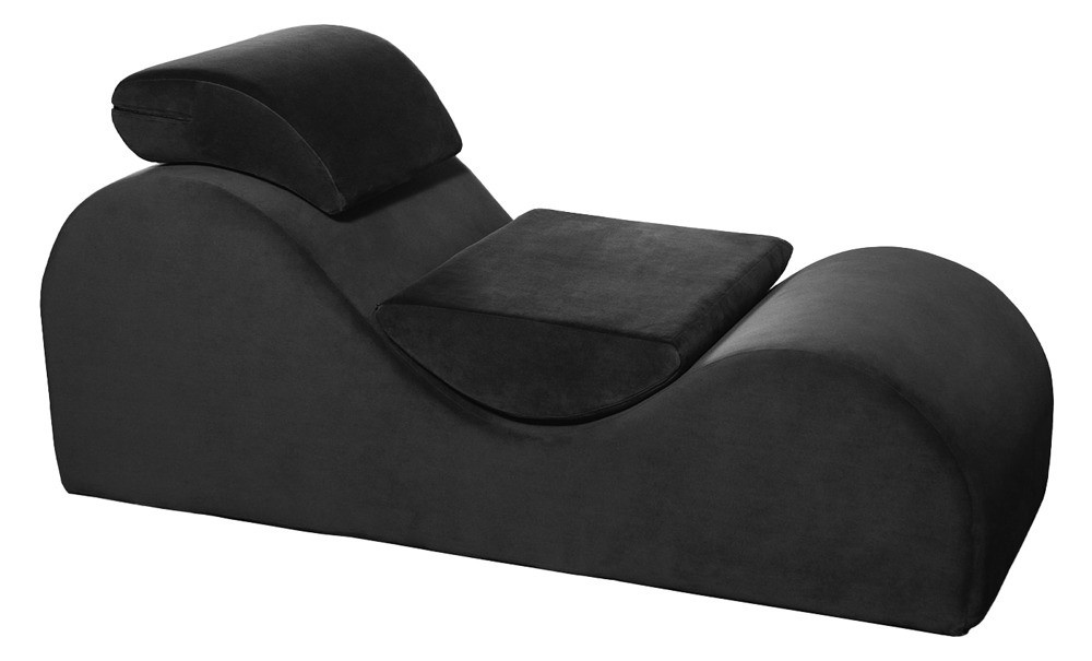 Liberator Esse Lounger Liebesmöbel in Schwarz mit verstellbarer Kopfstütze und ergonomischer Form - Bild 2