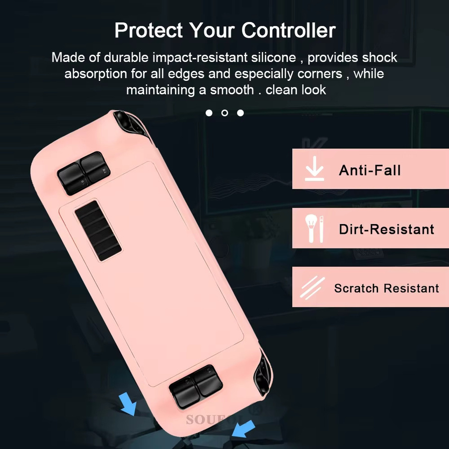 MBCHIPSTAR Silikon Schutzhülle für Steam Deck Spielkonsole in Weiß - Bild 4