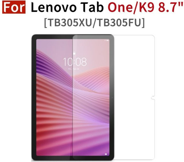 9H gehärtete Displayschutzfolie aus Glas für Lenovo Tab One 8.7 und Lenovo Tab K9 2025 in Transparent - Bild 1