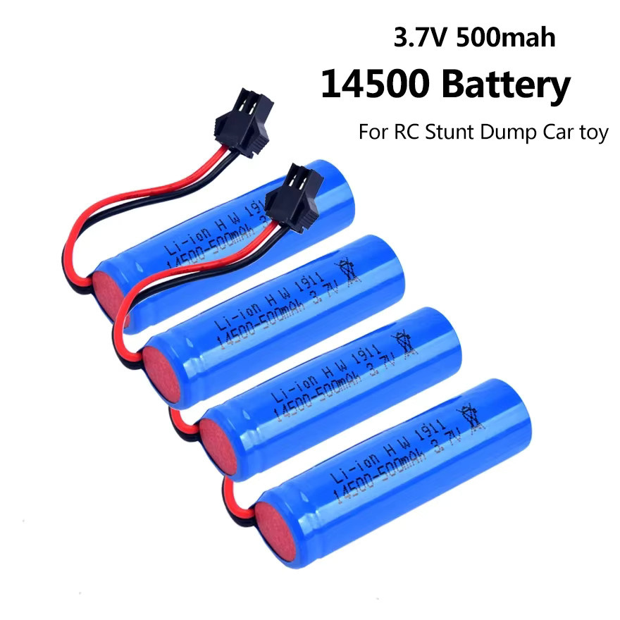 NDNNAS Wiederaufladbare Lithium-Ionen-Batterie 3,7V 500mAh mit SM-2P-Stecker in Blau - Bild 1