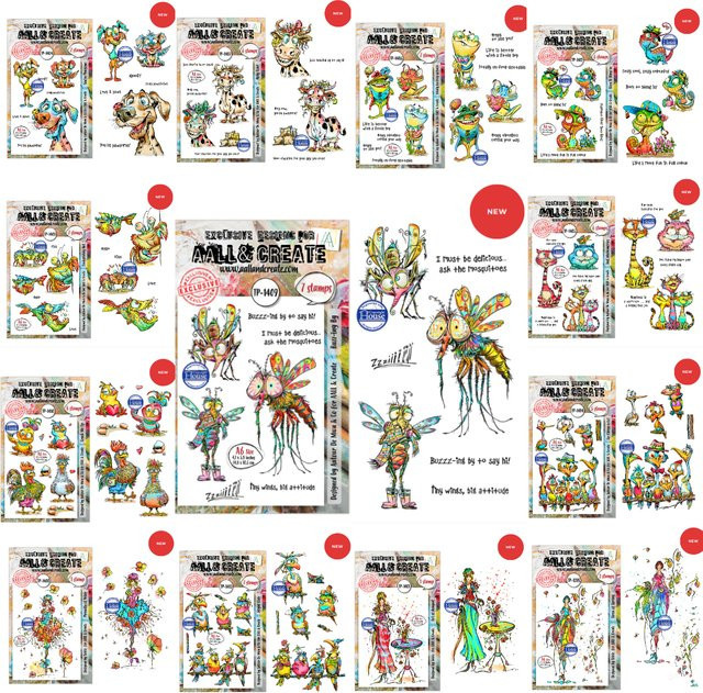 Drawing in Air Stamps 2026 Stanzformen für Scrapbook, Tagebuch und DIY-Grußkarten, Multicolor - Bild 1