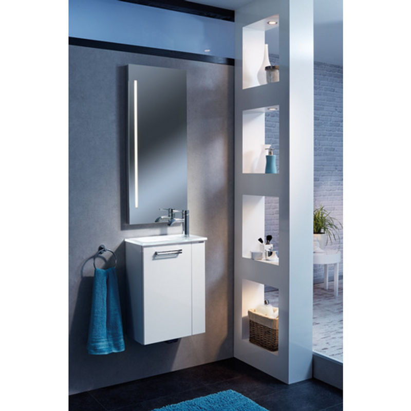 FACKELMANN Wandspiegel AL 40 mit LED-Beleuchtung, rechteckig, grau, B/H/T: 42 x 100 x 3,6 cm - Bild 2