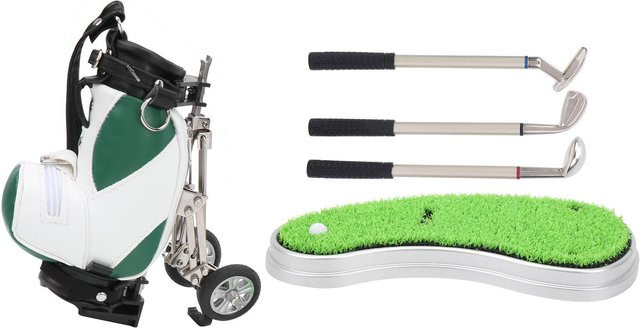Wosawe Outdoor Sports Desktop Golf Stiftset mit 3 Kugelschreibern und Mini-Tasche in Grün, Weiß und Schwarz - Bild 1