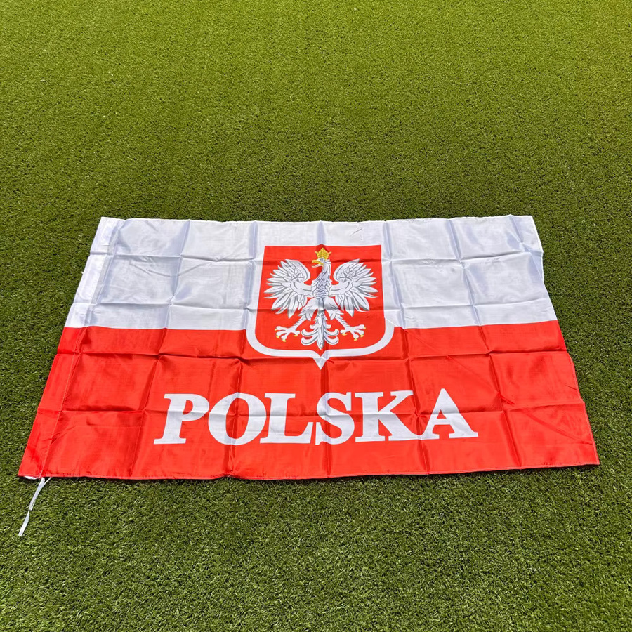 FlagGo Polnische Flagge mit Adler und Krone in Weiß und Rot, B/H: 150 x 90 cm - Bild 2