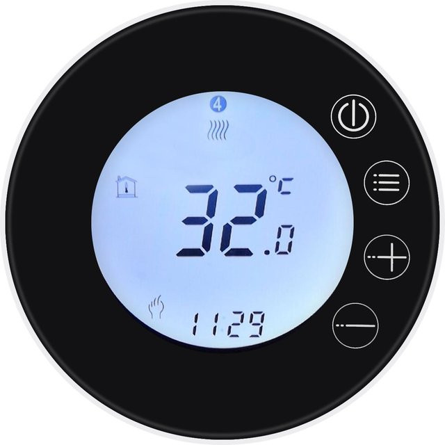 Tuya Smart WiFi Thermostat mit LCD-Display und App-Steuerung, programmierbarer Temperaturregler, Schwarz - Bild 1