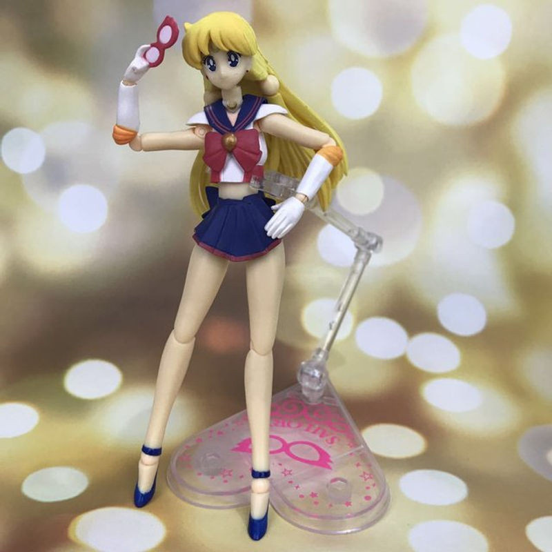 Bandai Sailor Moon Sailor Venus Minako Aino Anime Action Figure aus Kunststoff, mehrfarbig, Höhe: 16 cm - Bild 1