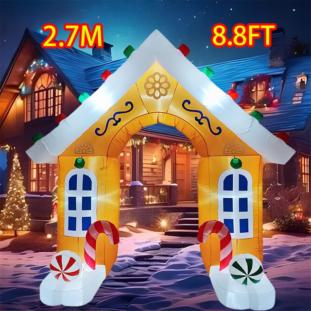 CatXaa Aufblasbarer Weihnachts-Torweg mit integrierten LED-Leuchten, Multicolor, Höhe: 270 cm - Bild 1