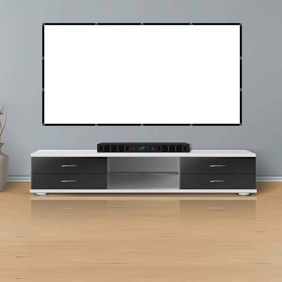 Veidadz Projektor Leinwand 250 Zoll, tragbare und faltbare weiche Leinwand aus hochdichtem Material in Weiß für Indoor und Outdoor - Bild 3