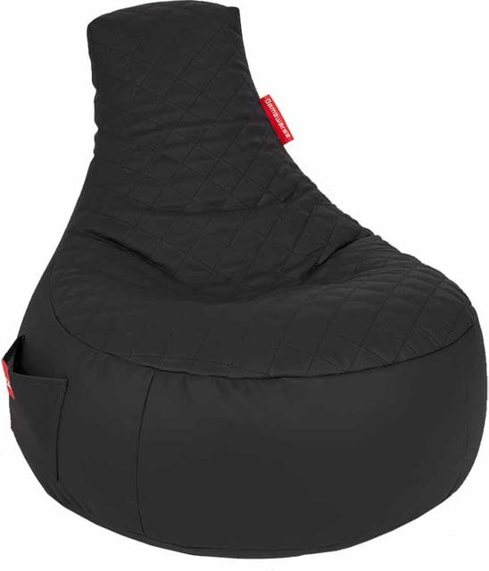Gamewarez Gaming Sitzsack Alpha Hurricane aus Kunstleder in Schwarz - Bild 1