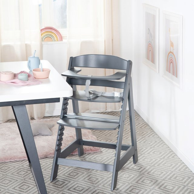 Roba Treppenhochstuhl Sit Up Click 'n Flex in Anthrazit und Grau aus lackiertem Holz - Bild 1