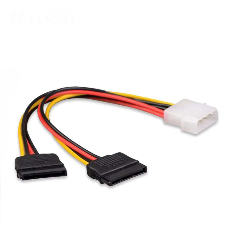 Molex SATA Dual-Festplatten-Stromkabel, 4-polig auf 15-polig, Y-Stromverteiler und Verlängerungskabel, multicolour - Bild 2