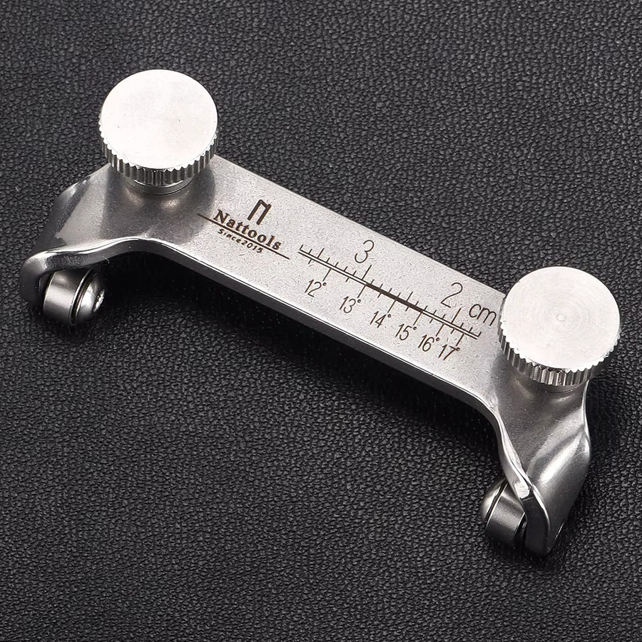 Yool Honing Guide Schleifhalter mit festem Winkel aus Metall in Silber zum Schärfen von Messern, Meißeln und Hobeln - Bild 2